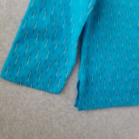 Shatranj Kurta Size L Lightweight Linen Cotton Tunic Top Pullover Abstract Print - Picture 4 of 8